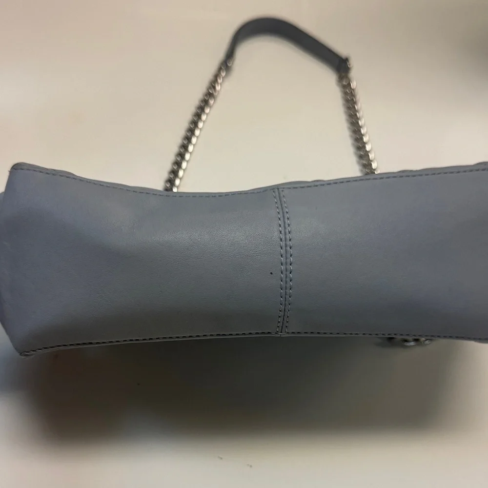 Kate Spade Quilted Gray Shoulder Bag with Chain Strap